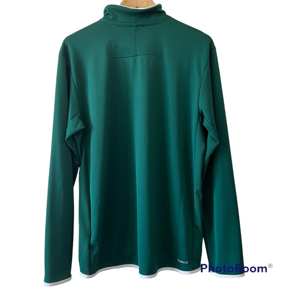 Adidas Green Miami Hurricanes Freelift Sport Raglan climalite Quarter-Zip Jacket - Picture 6 of 8